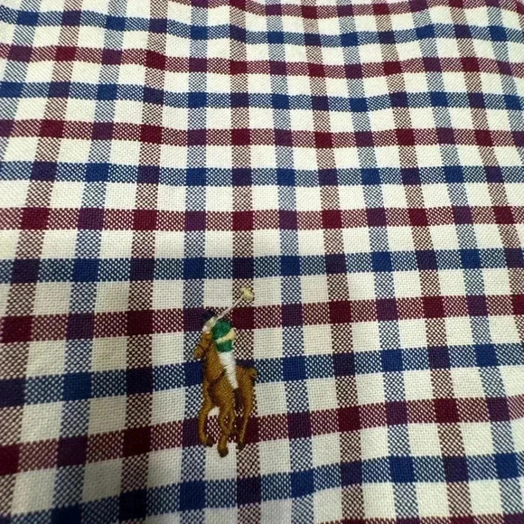 Ralph Lauren men’s button up lightweight checkered shirt sz large - Picture 4 of 10